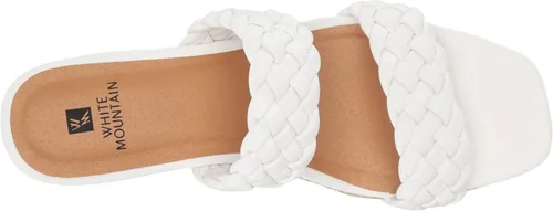 Vista 5 de WHITE MOUNTAIN Salvadora - Sandalia de plataforma para mujer, Blanco
