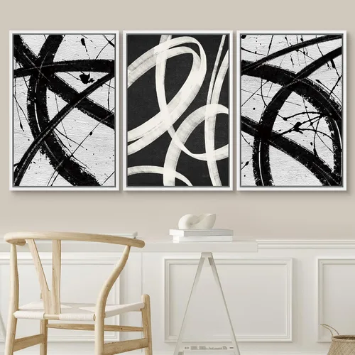 Vista 67 de SIGNWIN Lienzo enmarcado para pared, juego de arte neutro de bosque brumoso, ilustraciones en tono tierra, arte moderno, decorativo, bohemio