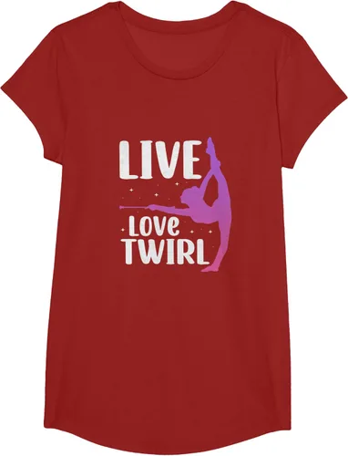 Vista 35 de Camiseta Twirl Baton Twirling Twirler Majorettes, Negro