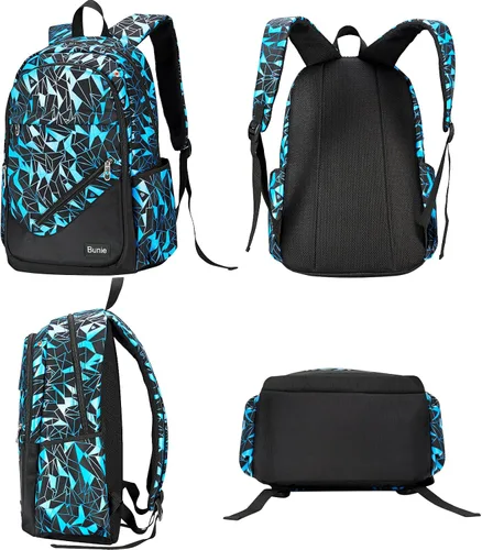 Vista 2 de bunie Mochila escolar para niños, mochila grande para niños, mochilas para escuela primaria, secundaria, mochila fresca para niños de 7, 8, 9, 10