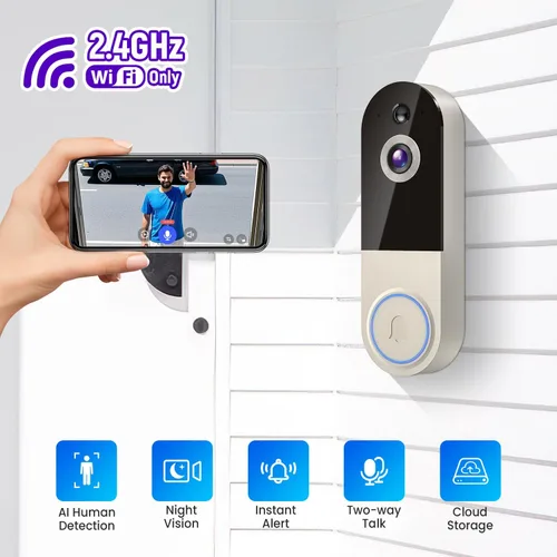 Vista 2 de Lunelyx Lunely - Cámara inalámbrica de video, cámara de vigilancia inteligente para exteriores, vista en vivo, almacenamiento en la nube, detección