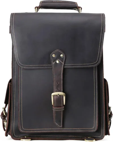 Vista 2 de Polare - Mochila de cuero de grano completo para hombre