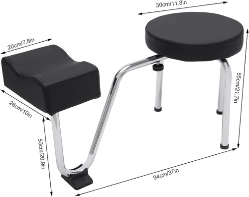 Vista 3 de Reposapiés de pedicura, taburete de pedicura, manicura, altura y distancia, reposapiés ajustable para tecnología de uñas, pedicura, equipo de uñas