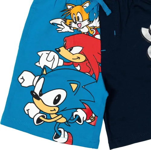 Vista 7 de SEGA Sonic The Hedgehog Knuckles The Tails - Paquete de 3 pantalones cortos