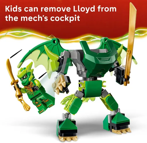 Vista 4 de LEGO NINJAGO Lloyd's Dragon Mech Battle Pack 71862