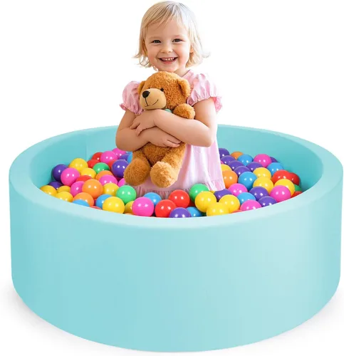 Vista 8 de Fosa de pelotas de espuma, 35" x 12" Fosas de pelotas para niños pequeños, Piscina de pelotas redonda suave para bebés y niños pequeños, Regalo