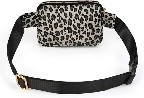 Vista 8 de UTO Riñonera cruzada para mujer, a la moda, cinturón, pecho, cintura, cadera, para ir de compras al aire libre, viajes, senderismo