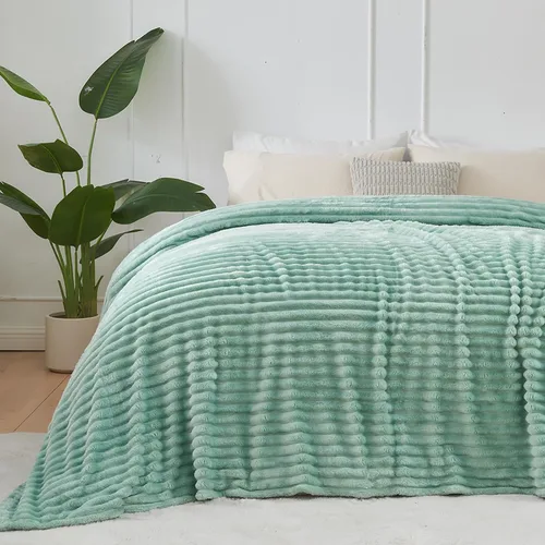 Vista 93 de NEWCOSPLAY Manta de Tiro Súper Suave Aqua Franela Sedosa Premium Forro Polar Jacquard Acanalado 3D Ligero Manta de Cama Uso en Todas las Estaciones