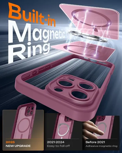 Vista 212 de TOCOL Funda para iPhone 11, compatible con Magsafe, protección completa de cámara, imanes integrados, protección contra caídas, funda translúcida
