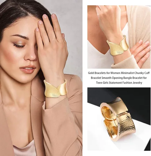 Vista 3 de Long tiantian Pulseras de triple envoltura de oro para mujer, pulsera bohemia de plata entrelazada, pulsera elástica omega, joyería de moda