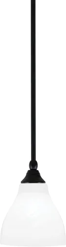 Vista 38 de Toltec Lighting Tallo Colgado Mini colgante, acabado de cobre negro, 3.5" cuadrado humo burbuja vidrio