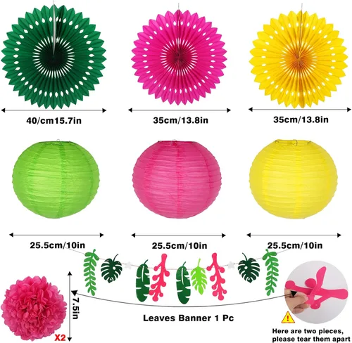 Vista 2 de Decoraciones de fiesta de pájaros tropicales, loros tucán, panal, hawaiano, verano, playa, Luau, suministros para colgar, decoraciones de fiesta