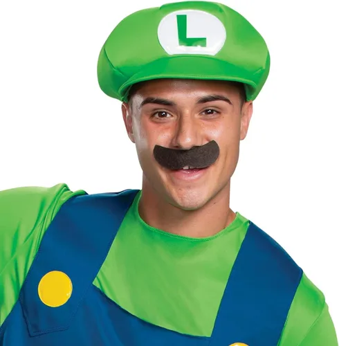 Vista 3 de Disguise Adult Luigi Costume, Official Nintendo Super Mario Bros Luigi Adult Costume With Hat and Mustache