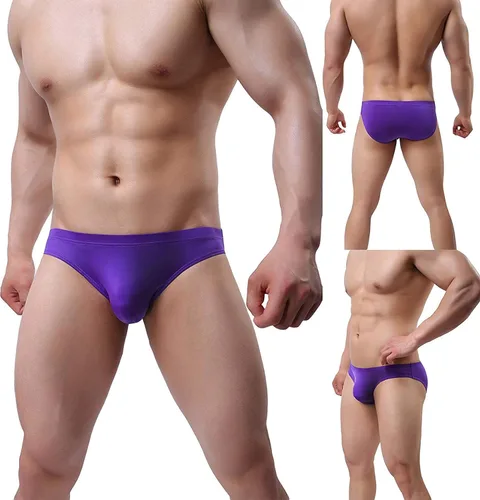 Vista 36 de WINDAY Calzoncillos de hombre Transpirable Hielo Seda Triángulo Bikinis y Escritos N04