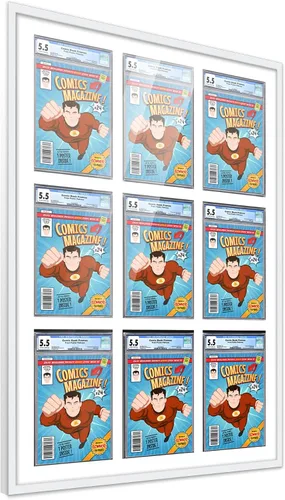 Vista 115 de Poster Palooza Marco de cómics con paspartú para 1 cómic de grado CGC, CBCS o PGX, marco de cómic de bronce para cómic de 8.125 x 13 pulgadas