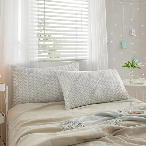 Vista 6 de Dearfoams Almohadas de cama tamaño estándar/queen - Juego de 2 almohadas de cama con infusión de carbón con funda de punto suave para dormir