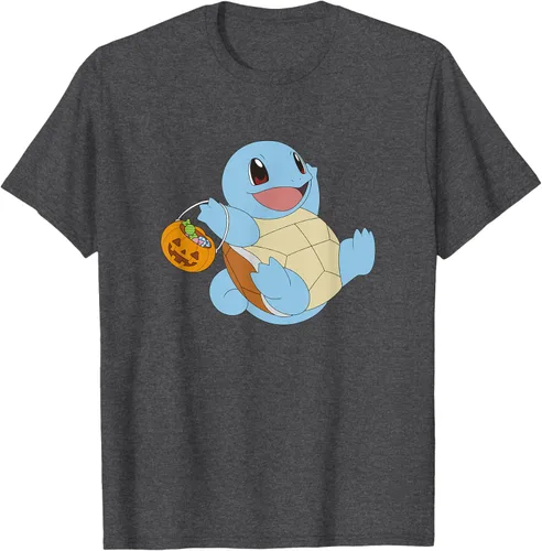 Vista 23 de Pokémon Halloween Squirtle With His Trick or Treat Basket Camiseta, Negro