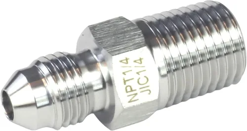 Vista 15 de Adaptador HFS NPT macho a JIC macho, 1/2 pulgada a 1/2 pulgada, 304 SS, 1