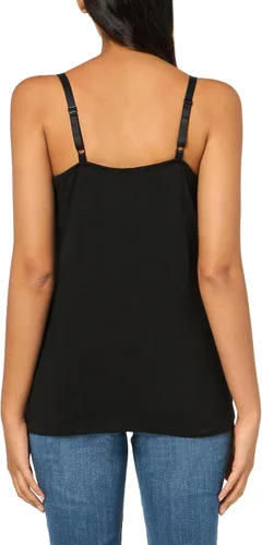 Vista 27 de Motherhood Maternity Camiseta sin mangas de lactancia con clip para mujer con correas ajustables y brasier integrado para lactancia materna