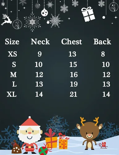 Vista 3 de Camisa de Navidad de Reno para Perro, Ropa para Mascotas, 100% Algodón, Pijamas para Cachorros, Disfraces de Navidad para Perros (S)