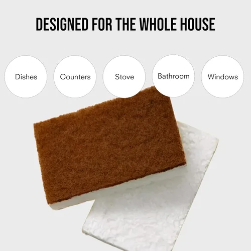 Vista 7 de Public Goods Esponja para fregar Esponjas de limpieza y fregado para platos y fregadero de cocina Esponjas naturales a base de plantas Paquete