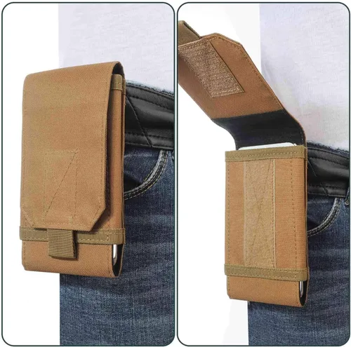 Vista 7 de Funda táctica para cinturón grande, funda de transporte Molle para menos teléfono de 6.5 pulgadas