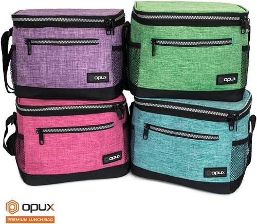 Vista 7 de opux Lonchera térmica para hombres y mujeres, bolsa de almuerzo para el trabajo y la escuela, a prueba de fugas, hielera suave tipo tote