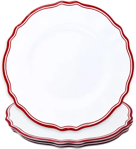 Vista 7 de Le Cadeaux Plato de ensalada de melamina de 9 pulgadas, juego de 4, Palermo