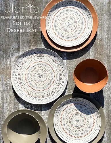 Vista 5 de Planta Low Bowl - Terracota mate - 9" - Juego de 6