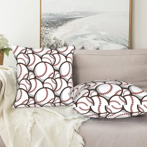 Vista 7 de Perinsto Juego de 2 fundas de almohada decorativas para sofá, cama, decoración del hogar, 16 x 16 pulgadas