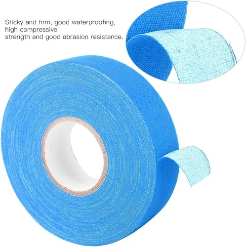 Vista 4 de Cyrank Hockey Protective Tape, Waterproof Hockey Grip Tape Tennis Badminton Racket Overgrip Hockey Stick Tape for Badminton Grip(Blue)