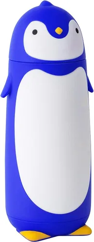 Vista 11 de Termo de acero inoxidable aislado al vacío, diseño de pingüino, taza de viaje, botella de té, agua y café
