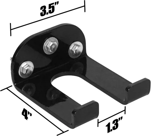 Vista 3 de Luwint Juego de 2 soportes para barra olímpica individual, soporte de pared vertical para barra de gimnasio