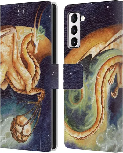 Vista 296 de Head Case Designs Officially Licensed Carla Morrow Galactic Entrancement Dragons Leather Wallet Case Compatible with Samsung Galaxy A07 4G