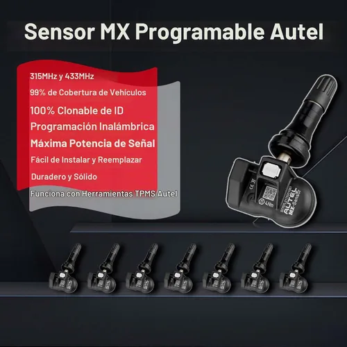Vista 4 de Autel MaxiTPMS TS508WF Kit de herramienta de programación TPMS, con 8 sensores MX, programador de sensores de neumáticos 2026, reinicio/reinicio