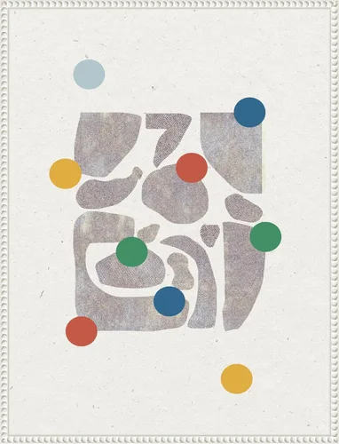 Vista 13 de Amanti Art Framed Canvas Wall Art 24x18 Retro Dots and Paper by THE MIUUS STUDIO, Framed Wall Art Canvas, Abstract Artwork, Traditional Decor