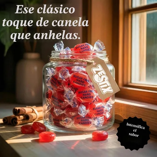 Vista 7 de Caramelo duro de canela sin azúcar, bolsa a granel de 1 libra envuelta