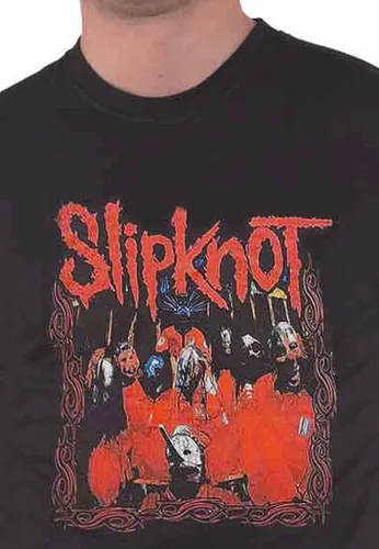Vista 3 de Official Slipknot T Shirt Paul Gray Band Logo Metal Mens Black