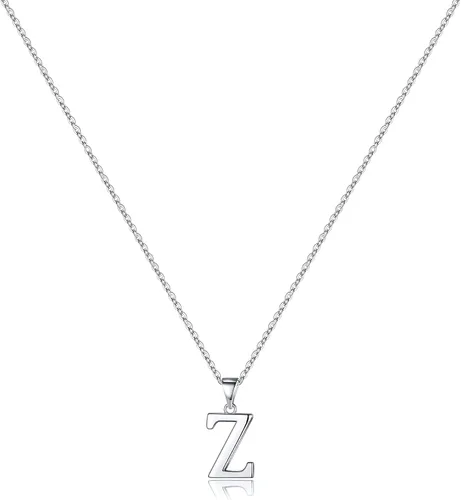 Vista 26 de Turandoss S925 Sterling Silver Initial Necklaces for Women, Dainty Hypoallergenic Letter Initial Pendant S925 Sterling Silver initial Necklace for