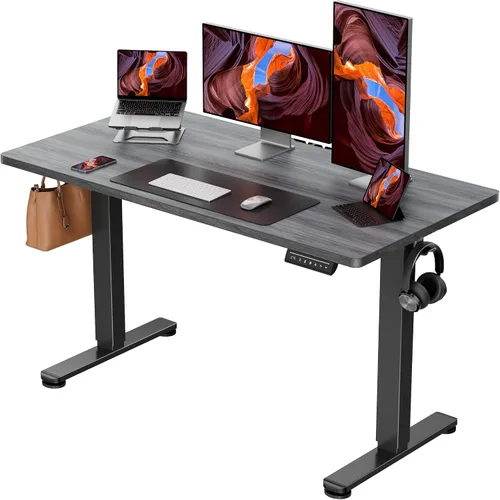 Vista 19 de ErGear - Escritorio eléctrico de pie de altura ajustable, escritorio para estar sentado o de pie de 31.5 x 18.9 pulgadas, escritorio de computadora