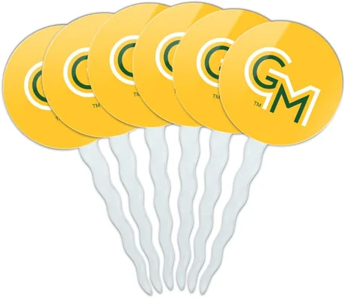 Vista 346 de Abilene Christian - Juego de 6 palillos para cupcakes con logotipo secundario