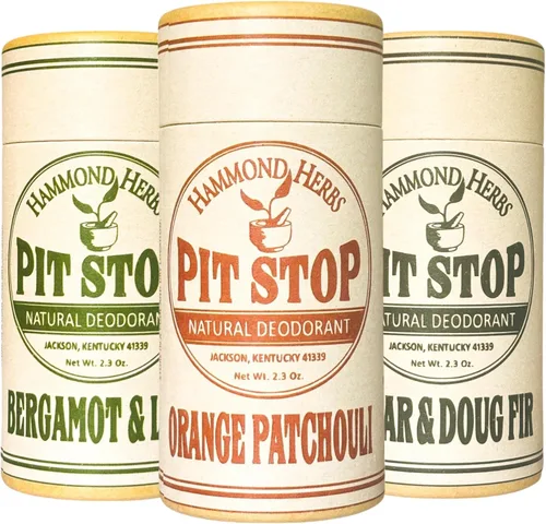 Vista 9 de Desodorante PIT STOP - Sin aluminio, sin plástico, control de olores totalmente natural, paquete de 3 (hierba limón y menta)