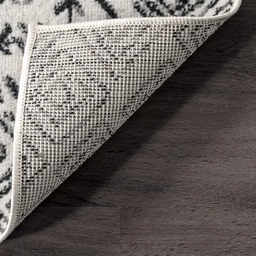 Vista 8 de nuLOOM Arabella Alfombra contemporánea con bordes, 4 x 6 pies, gris claro