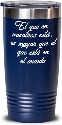Vista 13 de Regalos católica cristianas vaso en espanol con versículos de la biblia para padres mayores