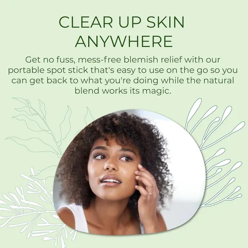 Vista 4 de Sea El Kelp Blemish Stick - Tratamiento de puntos negros y acné, aceite de romero y árbol de té, suero y tónico para la piel para mujeres y hombres