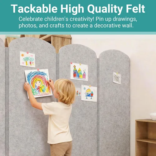 Vista 7 de Divisor de habitación plegable para niños, partición independiente para aula, pantalla de juegos para niños, separador de sala de juegos para niños