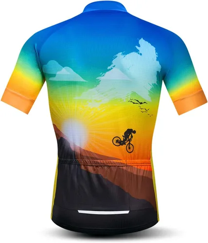 Vista 2 de Ciclismo Jersey Shorts Set Pro Equipo Bicicletas Ropa MTB Jerseys para Hombres