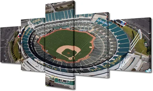 Vista 67 de Busch Stadium Baseball Home Decor St. Louis, Missouri Cityscape - Pósteres e impresiones artísticas de pared de 5 piezas de estadios de béisbol
