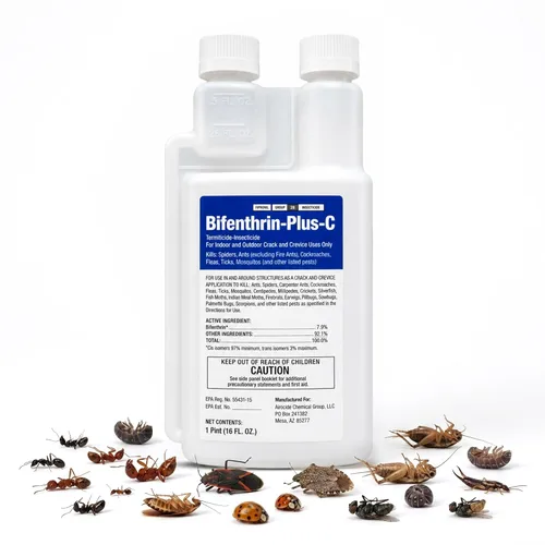 Vista 10 de Bifenthrin-Plus-C Insecticida (1 galón) – Mata cucarachas infestación interior, tratamiento de termitas, control de hormigas y spray de avispas