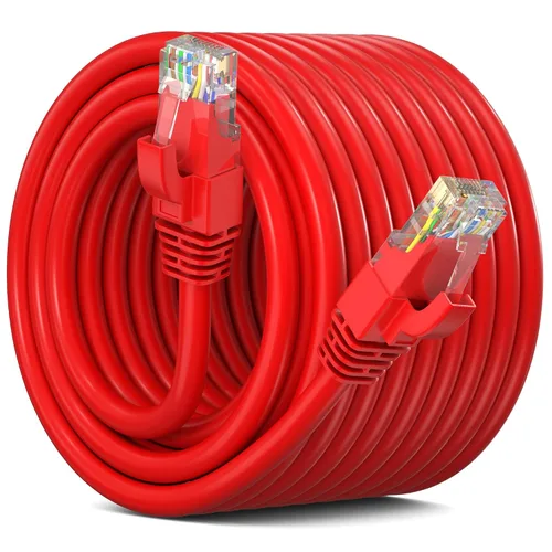 Vista 30 de Maximm Cable Ethernet Cat 6, cable de red y conexión de alta velocidad de 10 pies, UTP, 10 Gbps, cable Ethernet de 550 MHz, color naranja
